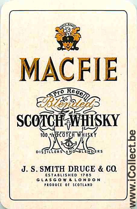 Single Swap Playing Cards Alcohol Whisky Macfie (PS06-20D)