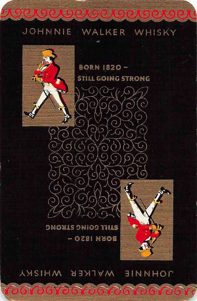 Single Swap Playing Cards Alcohol Johnny Walker (PS04-12G)