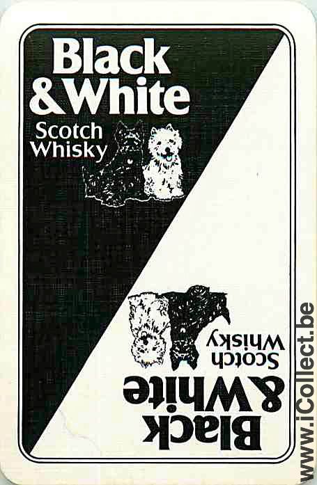 Single Swap Playing Cards Whisky Black and White (PS06-20H) - Click Image to Close