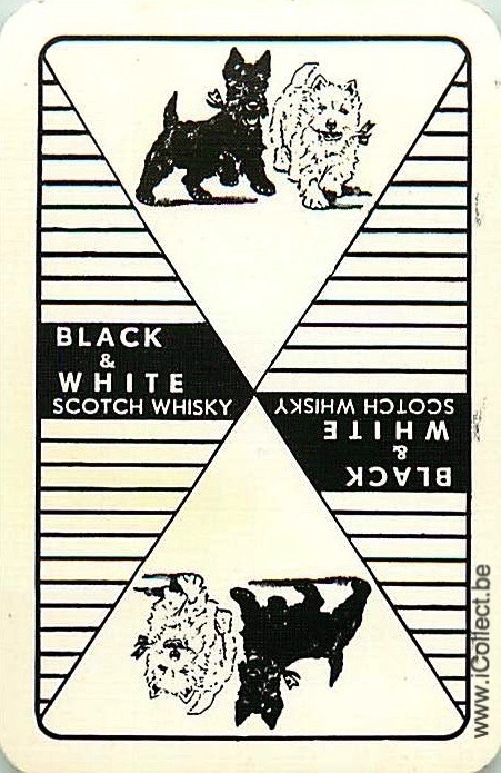 Single Swap Playing Cards Whisky Black and White (PS04-22F)