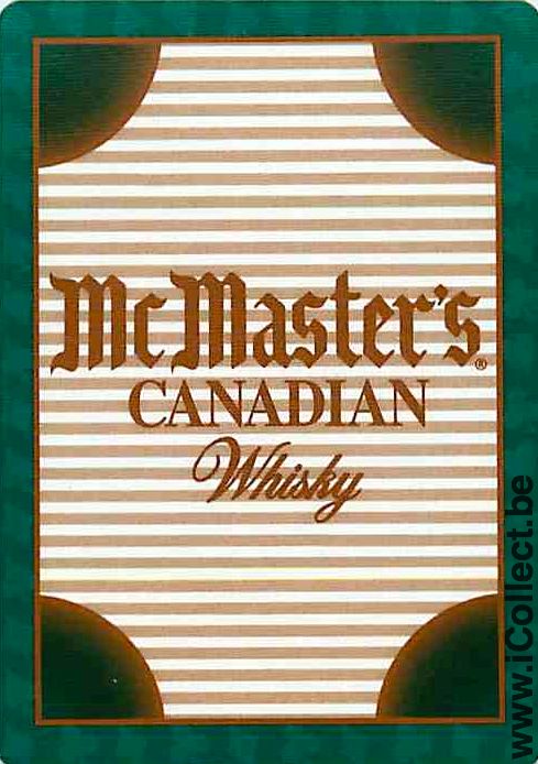 Single Swap Playing Cards Whisky McMasters Canadian (PS11-26F) - Click Image to Close