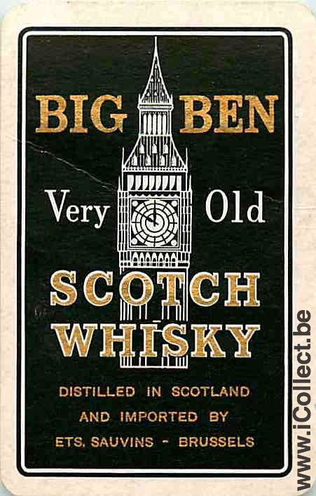 Single Swap Playing Cards Alcohol Big Ben Whisky (PS02-51B) - Click Image to Close