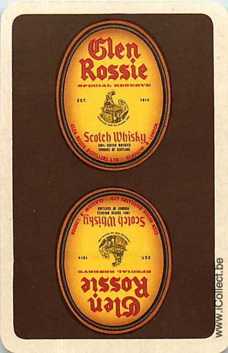 Single Swap Playing Cards Alcohol Glen Rossie (PS20-59E) - Click Image to Close