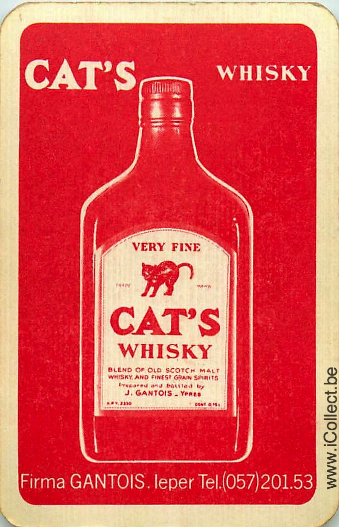Single Swap Playing Cards Alcohol Cats Whisky (PS21-54A)