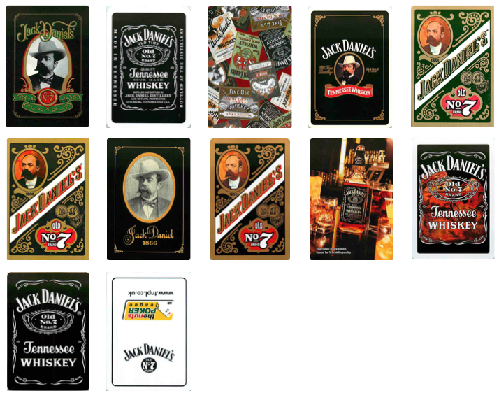 Lot - 12 JACK DANIEL'S Single Playing Cards (PS99-02C) - Click Image to Close