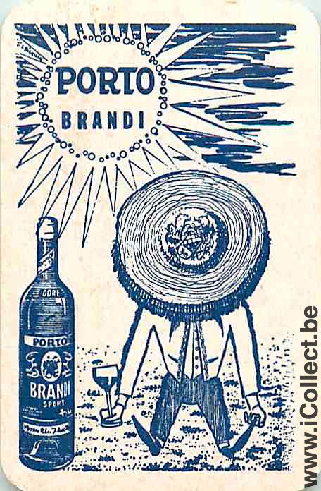 Single Playing Cards Alcohol Porto Brandi (PS06-14G)