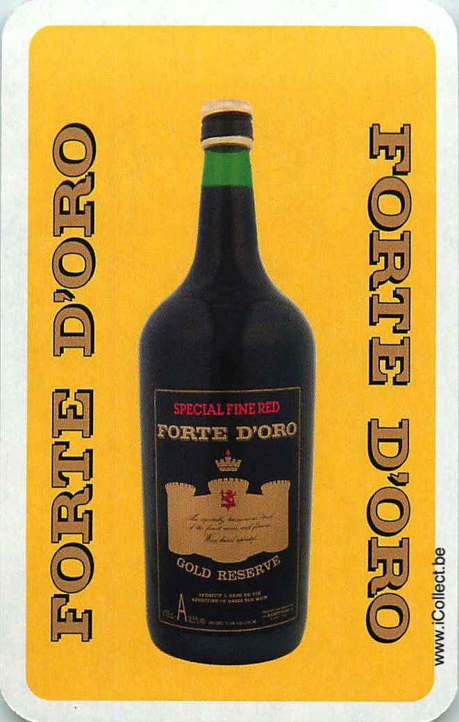 Single Swap Playing Cards Alcohol Porto d'Oro (PS01-38G)