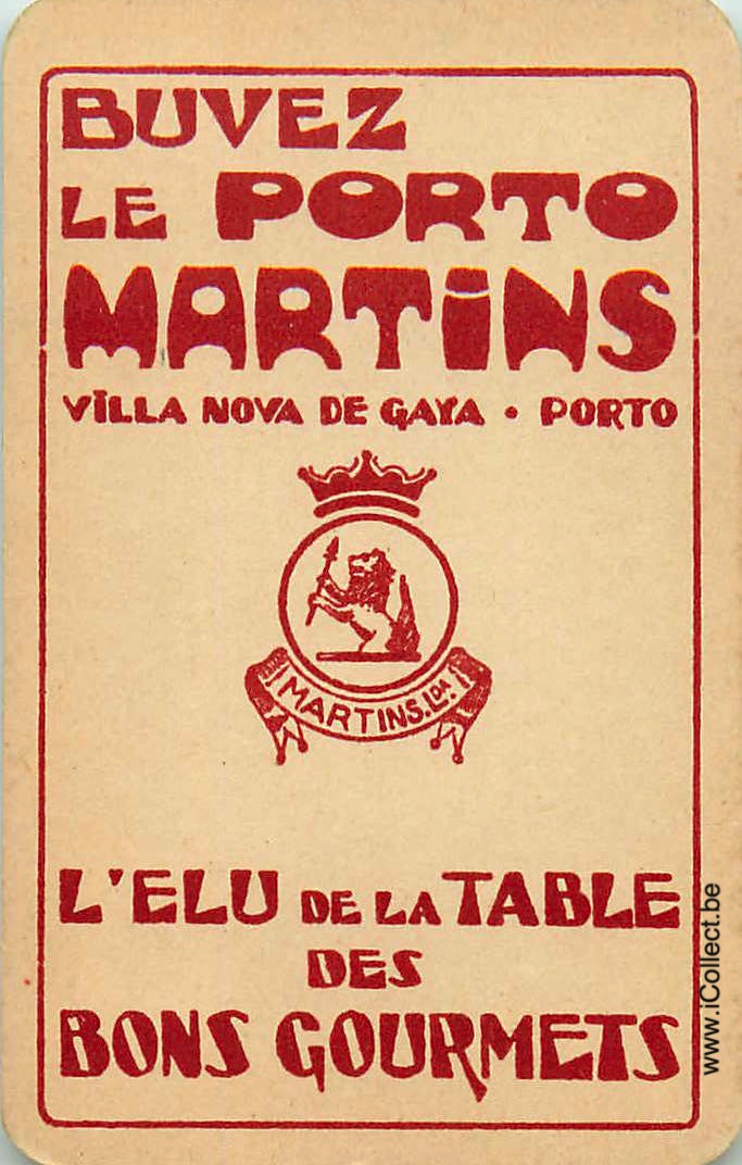 Single Swap Playing Cards Alcohol Porto Martins (PS06-03D) - Click Image to Close