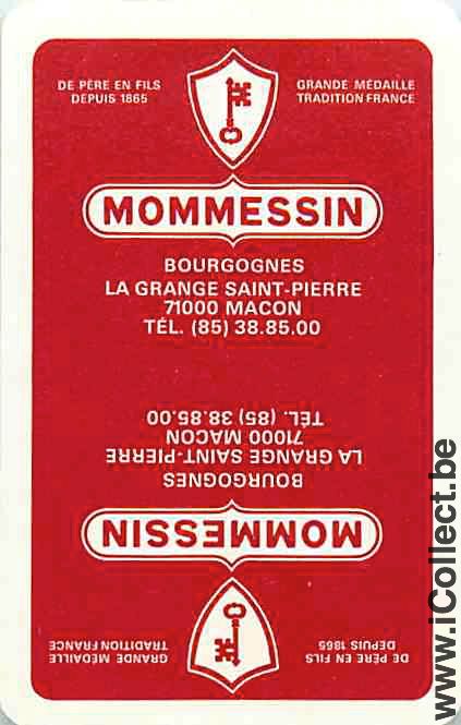 Single Playing Cards Alcohol Wine Bourgognes Mommessin (PS06-22G - Click Image to Close