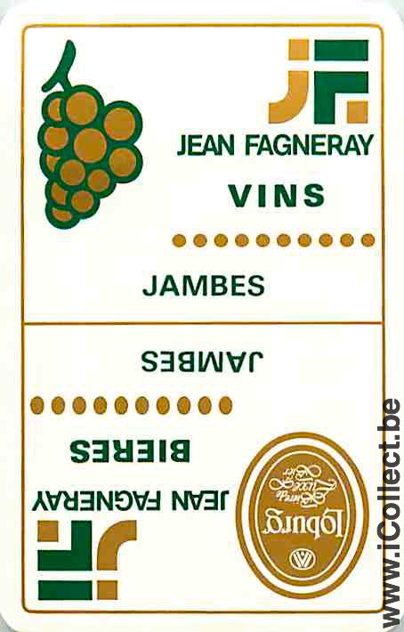 Single Playing Cards Alcohol Wine Jean Fagneray (PS06-24B) - Click Image to Close