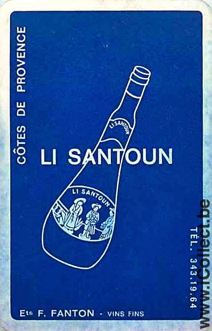 Single Playing Cards Alcohol Wine Li Santoun (PS06-24F)
