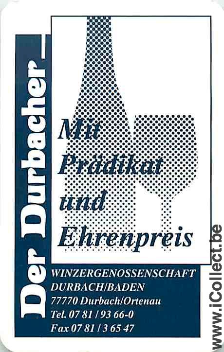 Single Playing Cards Alcohol Der Durbacher (PS09-43B)