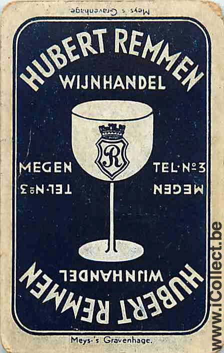 Single Playing Cards Alcohol Hubert Remmen Wine (PS05-26B)