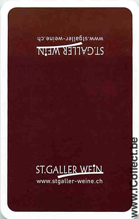 Single Playing Cards Alcohol St Galler Wine (PS10-08G)