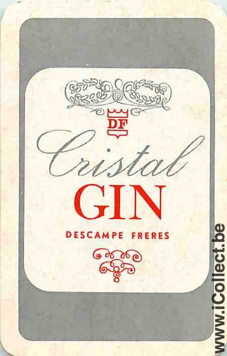 Single Playing Cards Alcohol Gin Cristal (PS06-48D)