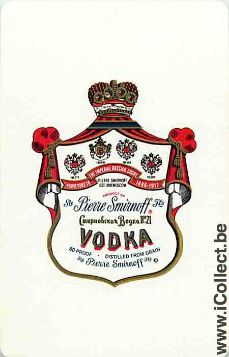 Single Playing Cards Alcohol Vodka Smirnoff (PS09-41D)