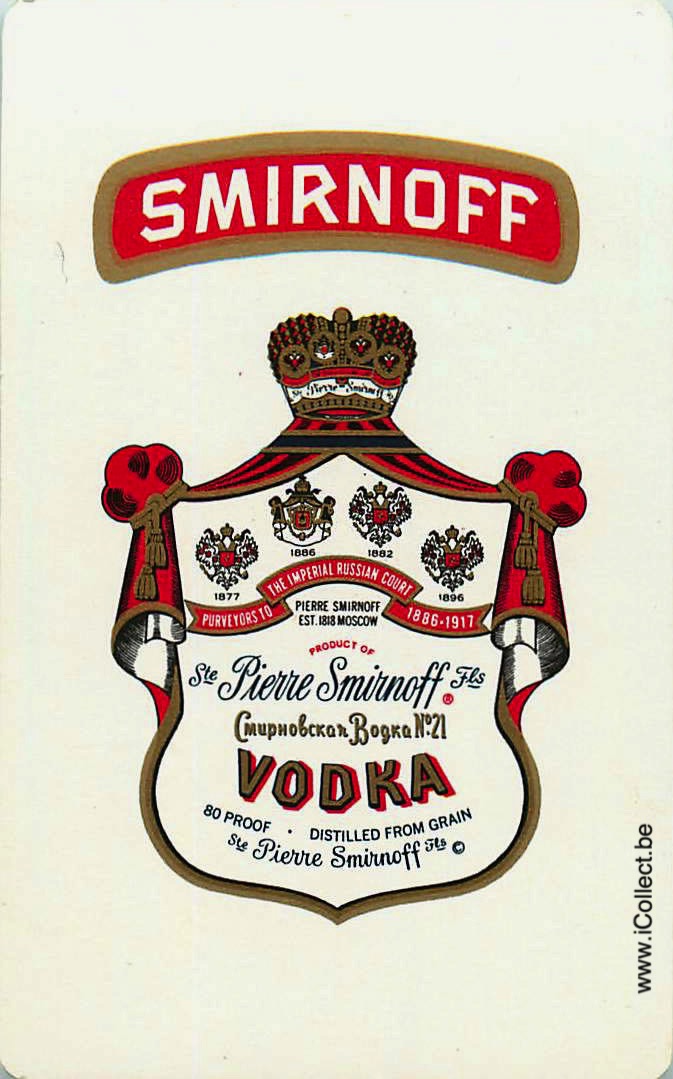Single Swap Playing Cards Alcohol Smirnoff Vodka (PS13-29G)