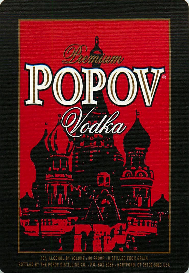 Single Swap Playing Cards Alcohol Vodka Popov (PS22-17E)