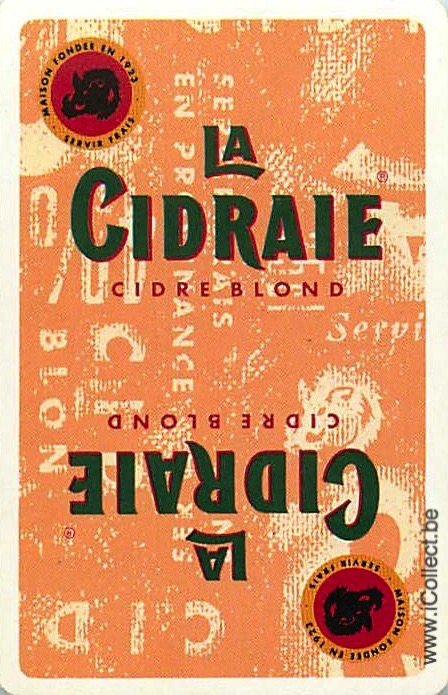 Single Swap Playing Cards Alcohol La Cidrerie (PS20-36D) - Click Image to Close