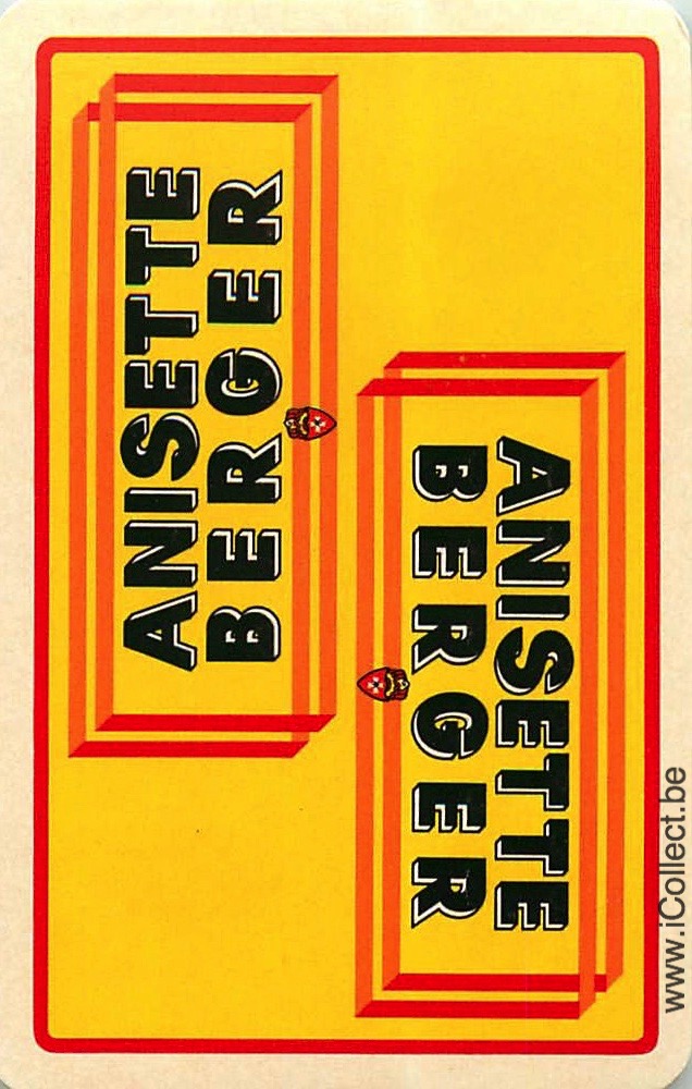 Single Swap Playing Cards Alcohol Anisette Berger (PS02-37I)