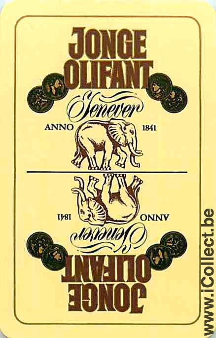 Single Swap Playing Cards Alcohol Olifant Genever (PS13-11H) - Click Image to Close
