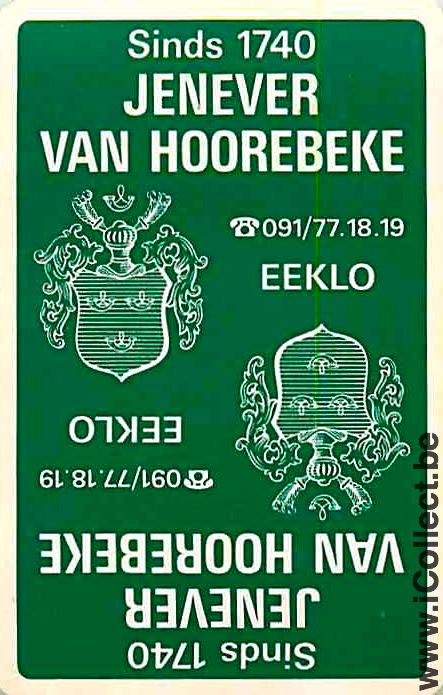 Single Playing Cards Alcohol Liquor Genever Van Hoorebeke (PS07-