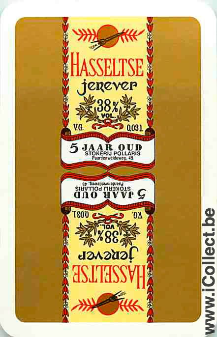 Single Playing Cards Alcohol Liquor Genever Hasseltse (PS07-01I)