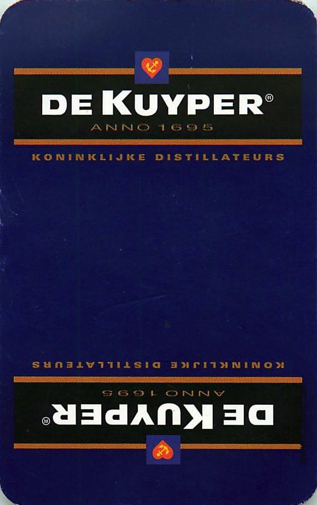 Single Swap Playing Cards Alcohol De Kuyper (PS05-25F)