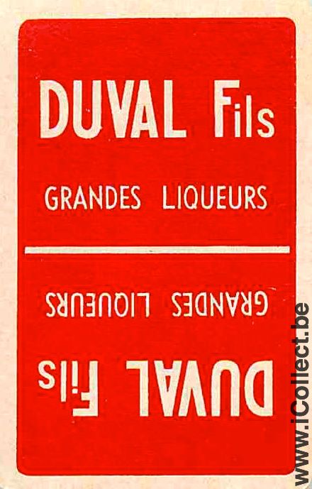 Single Swap Playing Cards Alcohol Liquor Duval Fils (PS01-53I)