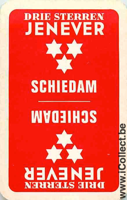 Single Swap Playing Cards Alcohol Drie Sterren Jenever (PS08-43H