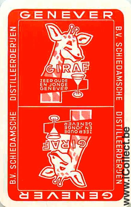 Single Swap Playing Cards Alcohol Liquor Giraf (PS02-55H)