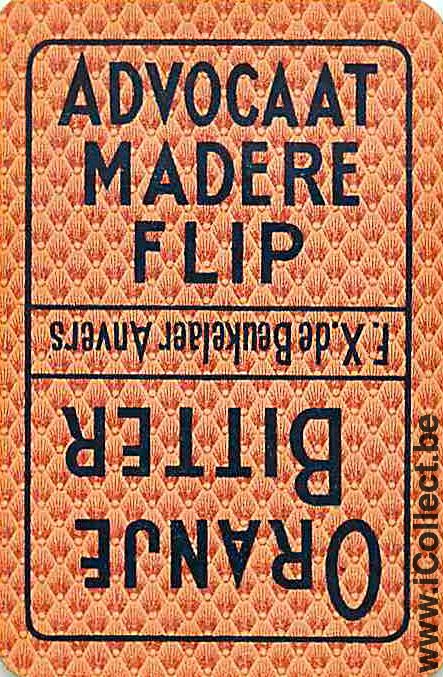 Single Swap Playing Cards Alcohol Advocaat Madere (PS04-08G)