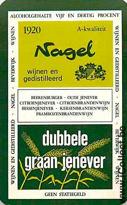 Single Swap Playing Cards Alcohol Genever Nagel (PS04-13H)