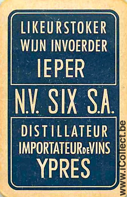 Single Playing Cards Alcohol Liquor Six Ieper (PS07-58C)