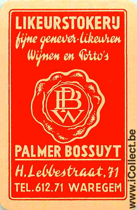Single Playing Cards Alcohol Liquor Palmer Bossuyt (PS07-59C)