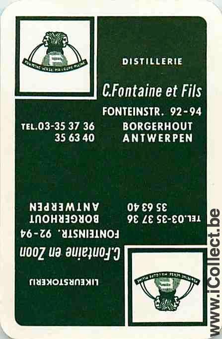 Single Swap Playing Cards Alcohol Distillery Fontaine (PS09-41H) - Click Image to Close