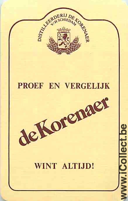 Single Swap Playing Cards Alcohol De Korenaer (PS04-43B)