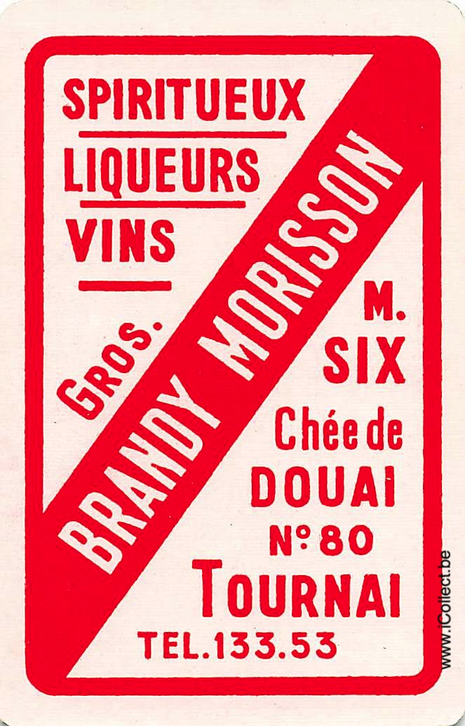Single Swap Playing Cards Alcohol Brandy Morisson (PS04-45C) - Click Image to Close