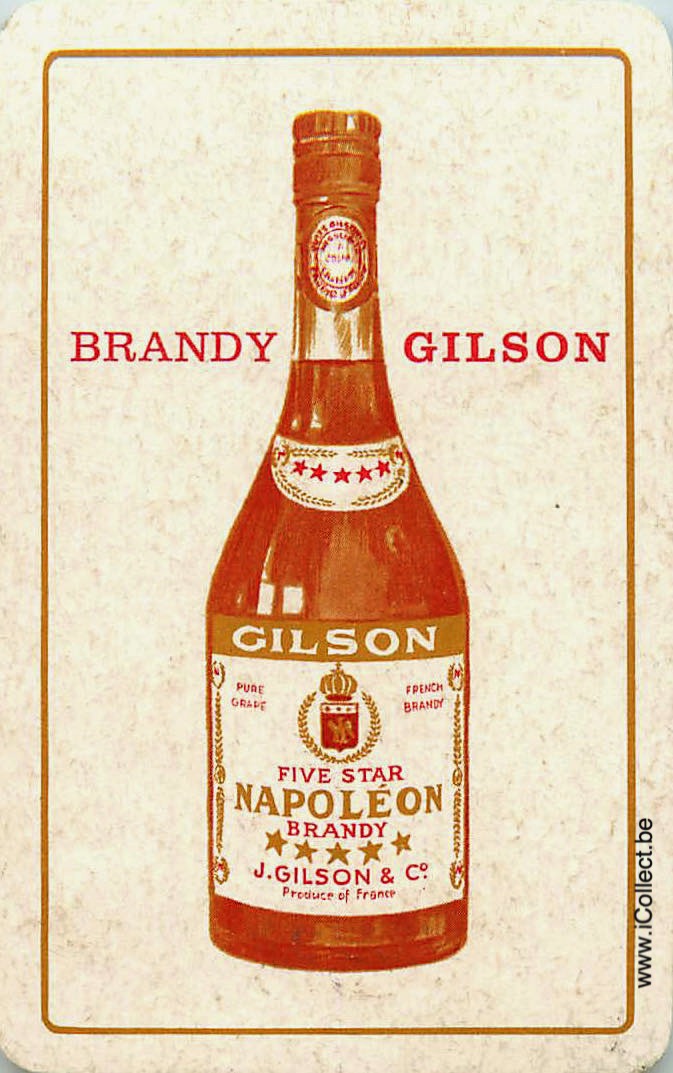 Single Swap Playing Cards Alcohol Gilson Brandy (PS22-18H)