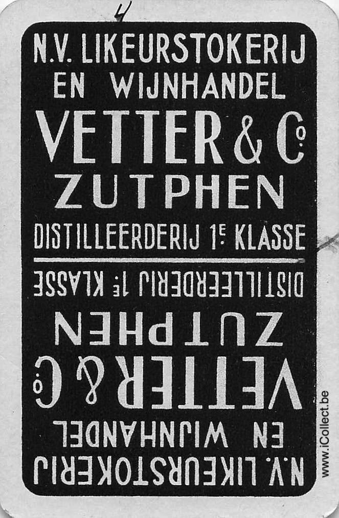 Single Swap Playing Cards Alcohol Vetter & Zutphen (PS04-04B) - Click Image to Close