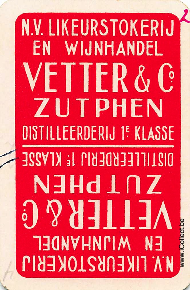 Single Swap Playing Cards Alcohol Vetter & Zutphen (PS09-03C)
