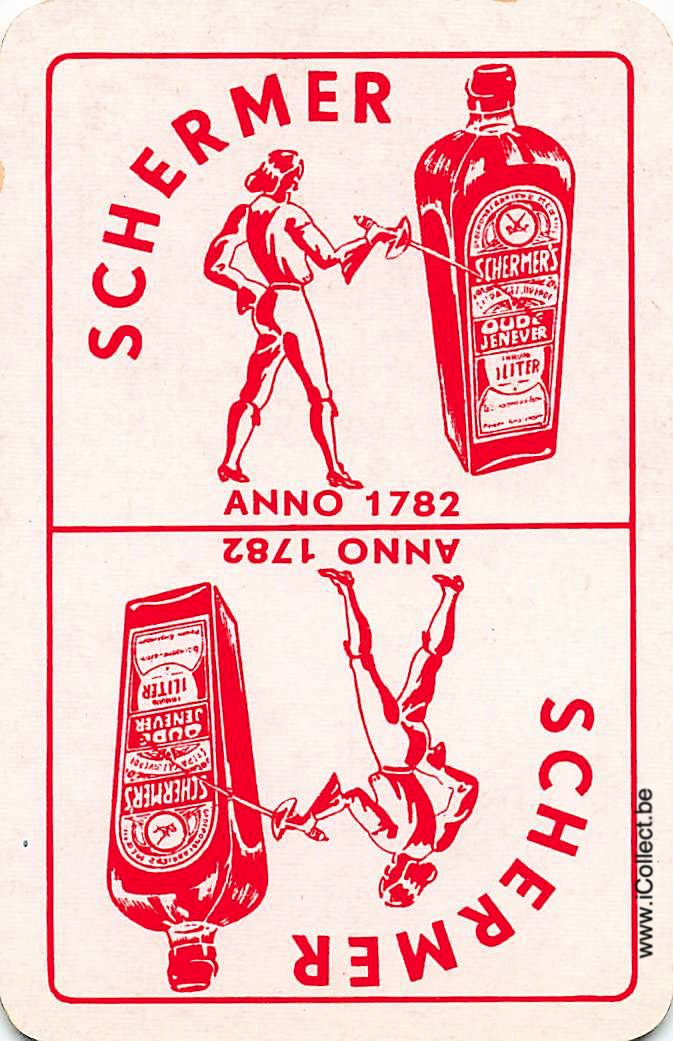 Single Swap Playing Cards Alcohol Schermer (PS02-27B)