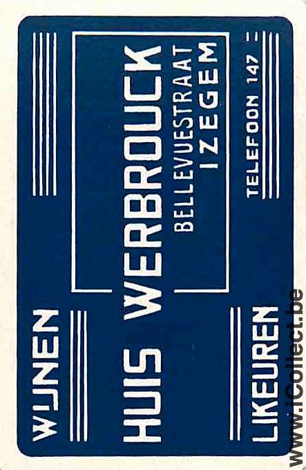 Single Swap Playing Cards Alcohol Huis Werbrouck (PS09-47E)