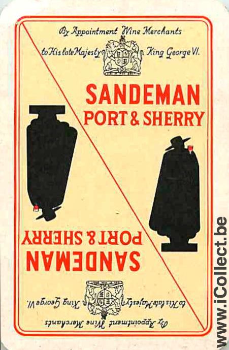 Single Playing Cards Alcohol Porto & Sherry Sanderman (PS04-05D) - Click Image to Close