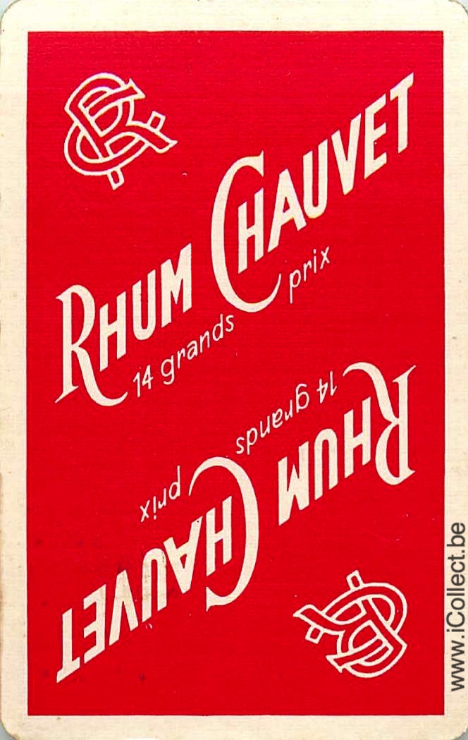 Single Playing Cards Alcohol Rhum Chauvet (PS02-54F) - Click Image to Close
