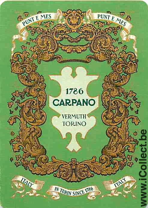 Single Playing Cards Alcohol Carpano Vermouth Torino (PS06-59H)