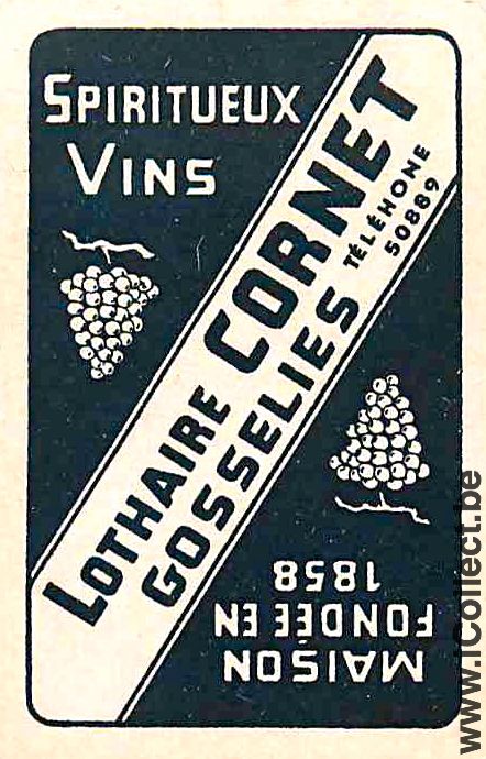 Single Swap Playing Cards Wine Lothaire Cornet (PS07-58H) - Click Image to Close