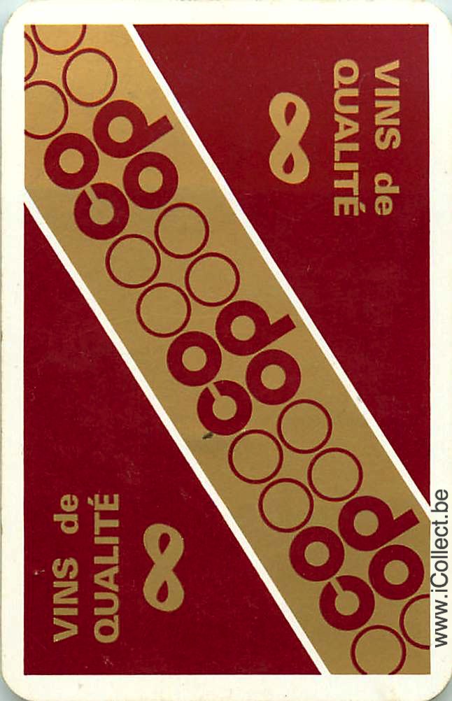 Single Swap Playing Cards Alcohol Coop Wine (PS02-24G) - Click Image to Close