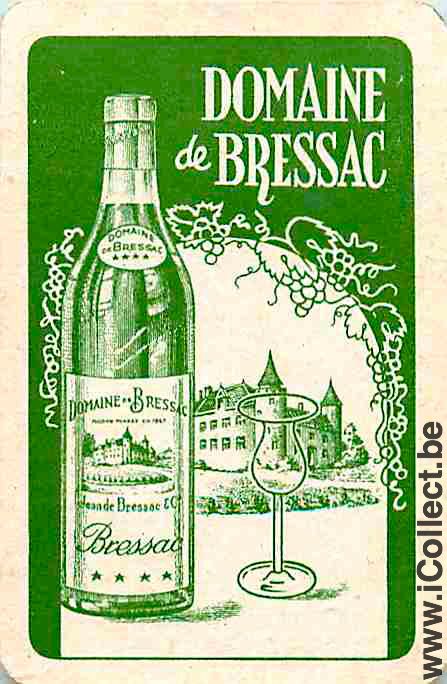 Single Playing Cards Alcohol Wine Domaine de Bressac (PS06-24A)