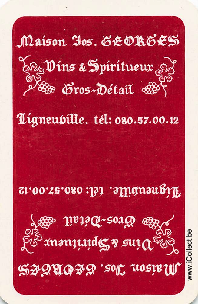 Single Swap Playing Cards Alcohol Georges Jos (PS09-07H)